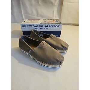 Skechers Bobs Breeze 32719 Womens 9 Taupe Espadrille Flats Comfort Slip On